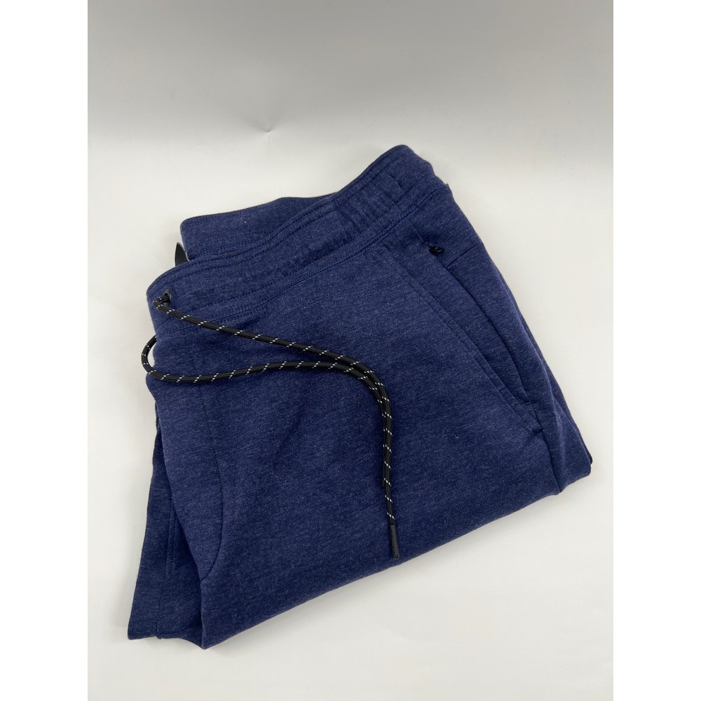 American Eagle Active 24/7 Joggers Mens Large Navy Blue Heather Zip Pockets
